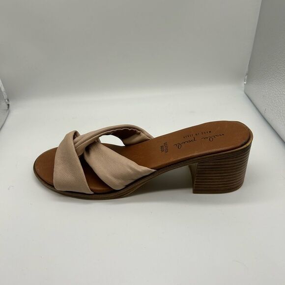 Mila Paoli Leather Soft Knot Heel Sandals Made in Italy - Picture 7 of 11